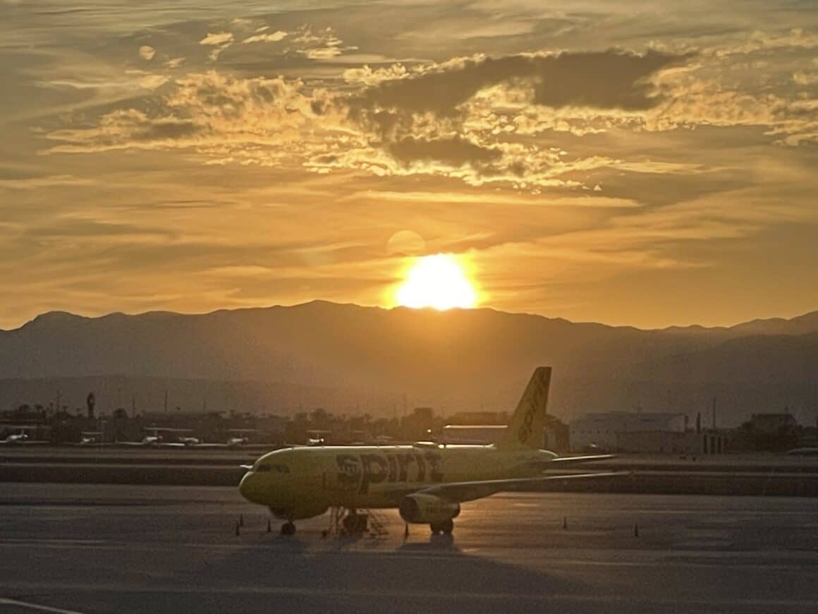 THe sun sets on Spirit Airlines