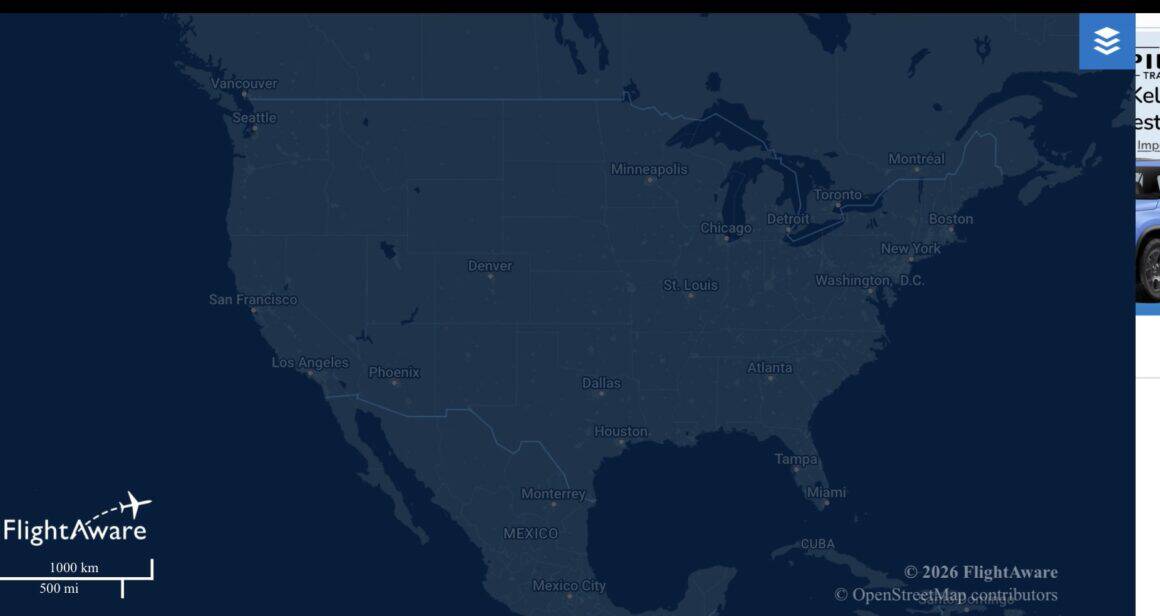 FlightAware screenshot showing no more Spirit Airlines aircraft in the air as of 0100 EDT on 2 May 2026