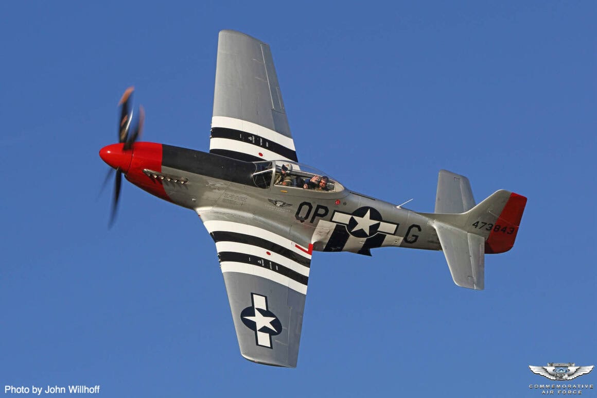 P 51D Mustang Red Nose Photo by John Willhoff WM