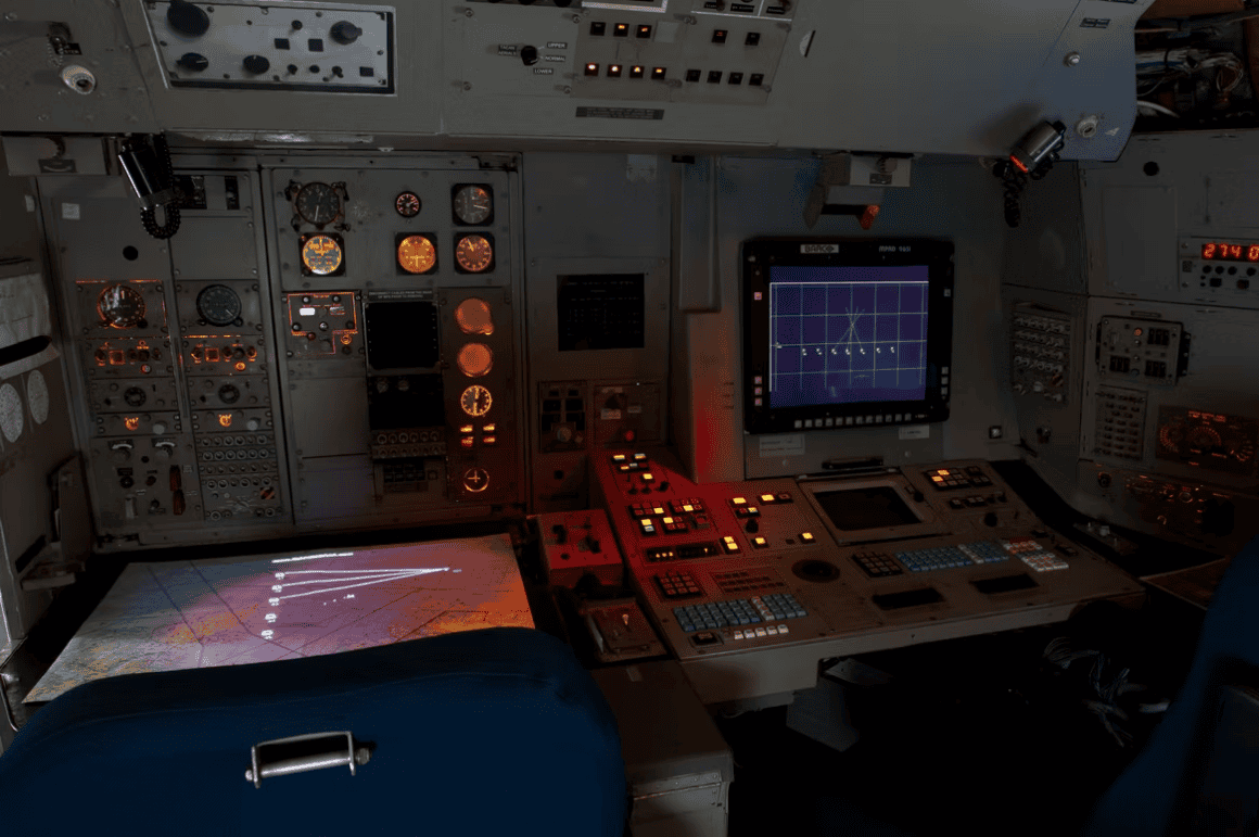 Navigation station on Hawker Siddeley Nimrod