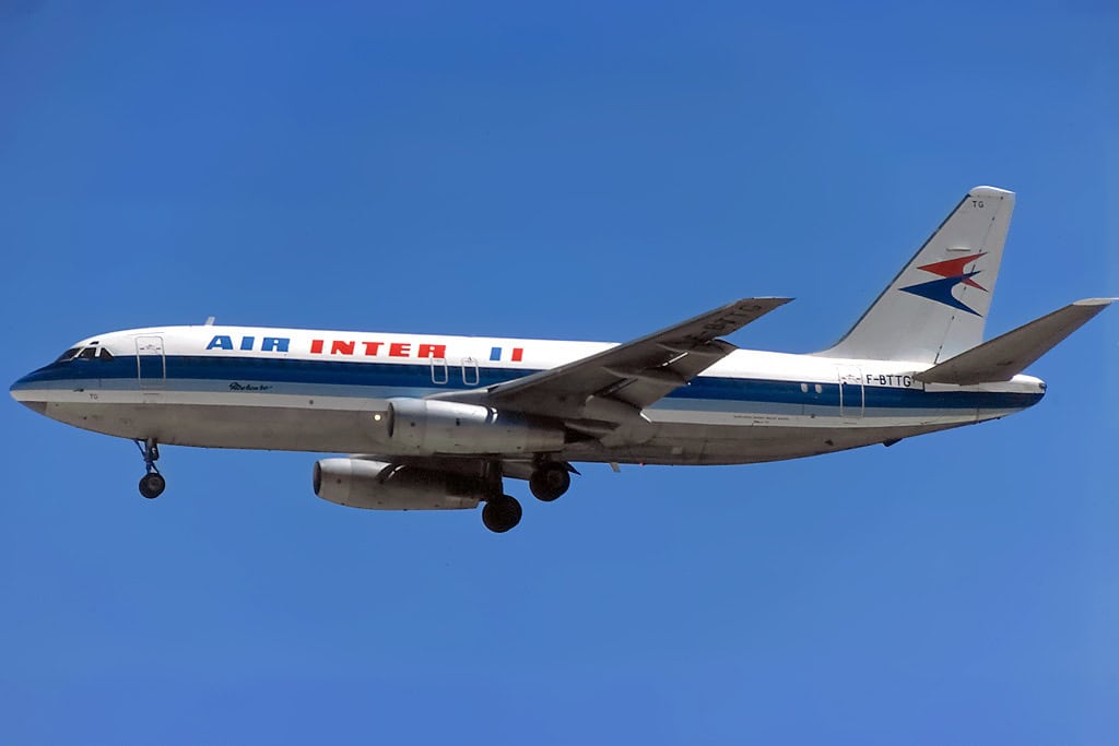 Air Inter Dassault Mercure landing at Marseilles Provence Airport (MRS)